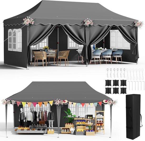 Famanu Faltpavillon 3x6m - Wasserdicht, Stabil und Faltbar für Hochzeiten und Feste