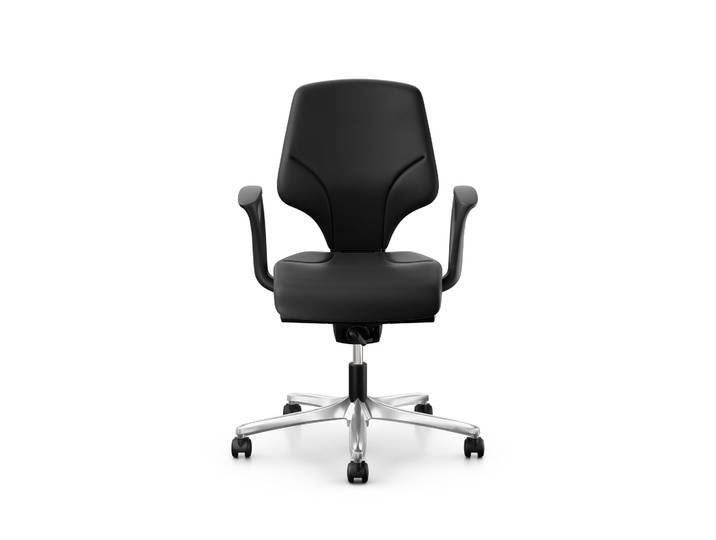 Giroflex 64-3078 LAB laboratory chair with fixed armrests, Black/Chrome-plated, New, Ergonomic chair - ideal for flexible working