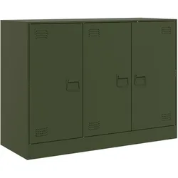 vidaXL Sideboard Olivgrün 99x39x73 cm Stahl