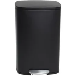 Kitchen Move Edelstahl-Mülleimer mit Pedal ADMIRAL schwarz 50L Edelstahl Schwarz
