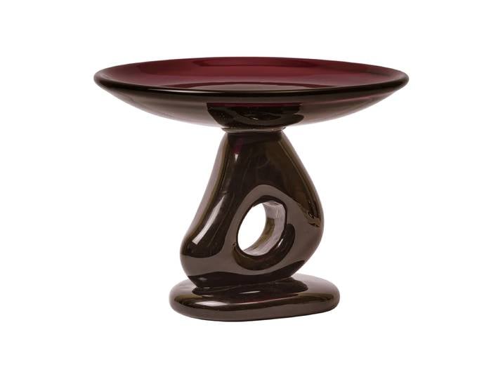 Ferm Living Damo Glass centerpiece Teller Ø30cm Dark grape