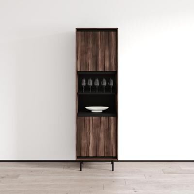 Meble Furniture Swing Modern Matte Bookcase 20.8W x 15.7D x 70.4H Inches European Design