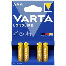 Varta LONGLIFE AAA Bli 4 Micro (AAA)-Batterie Alkali-Mangan 1200 mAh 1.5 V 4 St. 04103 101 414