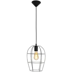 Hängelampe Pendelleuchte Pendellampe schwarz Industrial Wohnzimmerlampe H 160 cm