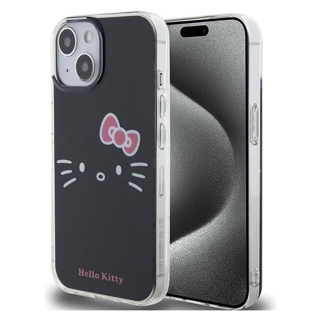 Hello Kitty HKHCP15SHKHLK iPhone 15 6.1" czarny/black hardcase IML Kitty Face (Apple iPhone 13, Apple iPhone 14, Apple iPhone 15) (HKHCP15SHKHLK)