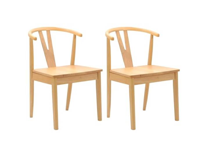 NLQMSU Esszimmerstuhl, 2 Stück, Massivholz, Natur Lackierte Oberfläche, Sitzkissen, kompakte Größe, Vintage-Stil, für Küche und Büro