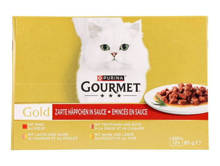 Gourmet Gold Katzenfutter in Sauce Zarte Häppchen 12x85g