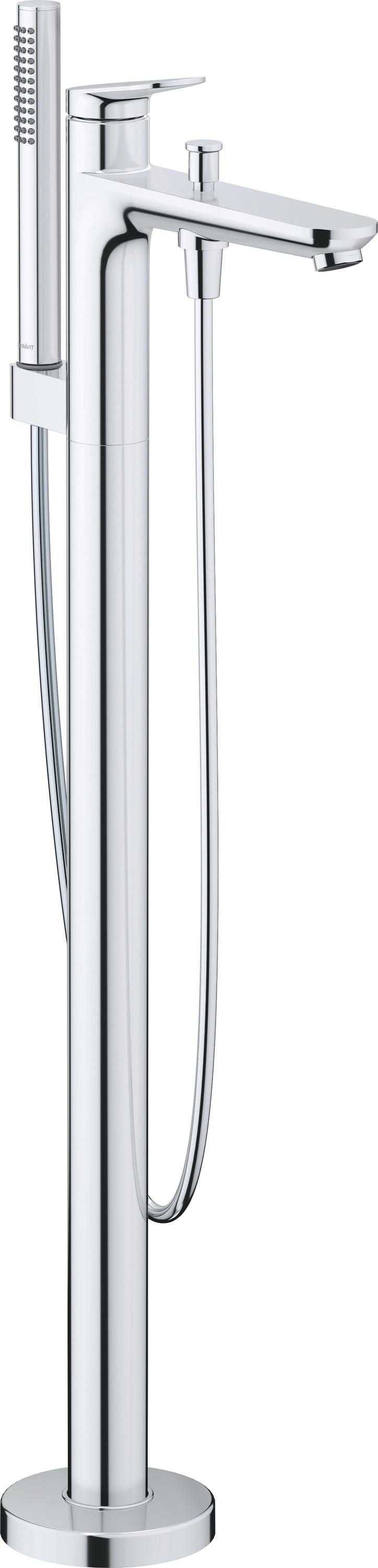 Duravit Fertigmontageset Wave UP-Wannen-Einhebelmischer, bodenstehend, chrom