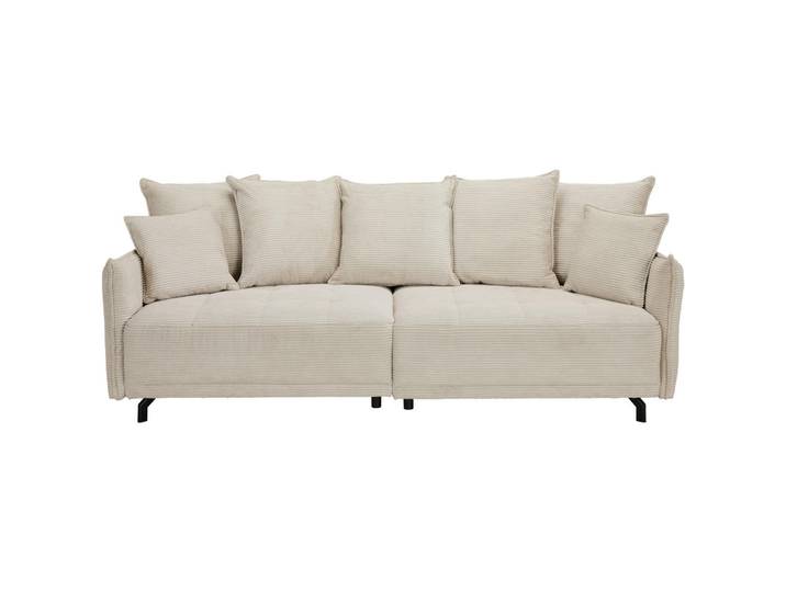 Carryhome Bigsofa, Natur, Metall, 3-Sitzer, Füllung: Silikon,Silikon, 226x91x103 cm, Stoffauswahl, Rücken echt, Wohnzimmer, Sofas & Couches, Sofas, Bigsofas