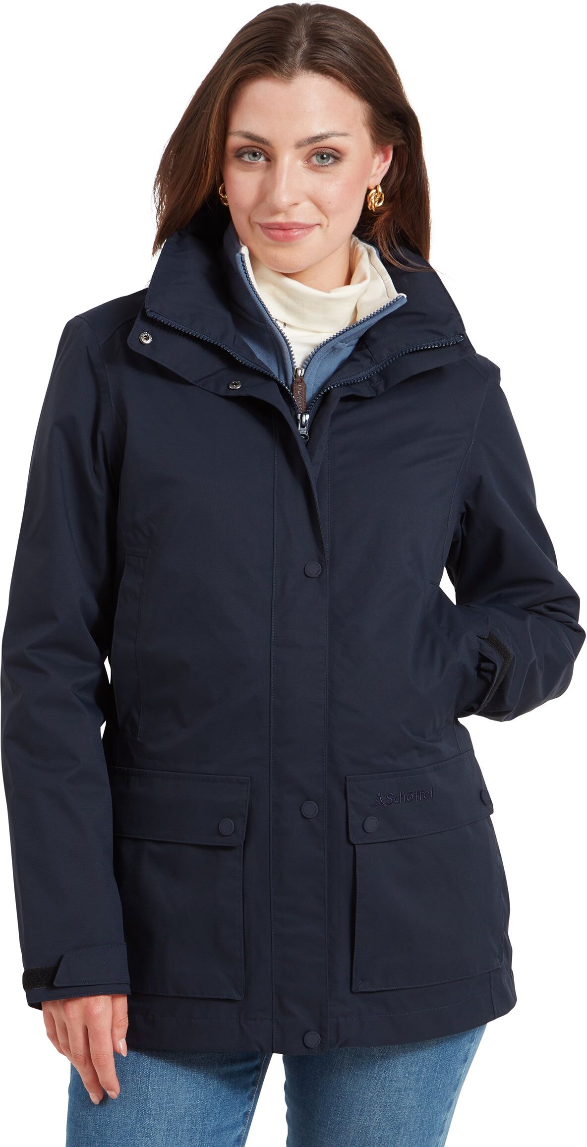 Schöffel Country Edith Jacket - Blue - Size UK14 - Women