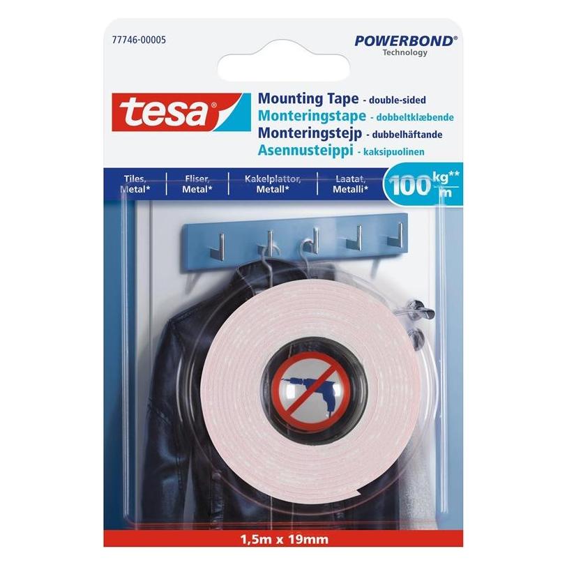 tesa DOUBLE-SID TAP 1.5MX19MM FOR TIL AND MET (19 mm) (77746-00005-00)
