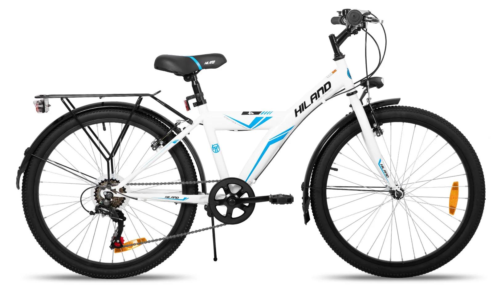 Kinderfahrrad - Mountainbike - 24 Zoll 61 cm Räder - Stahlrahmen - 6 Gänge - Doppelte V-Bremse - Für Kinder 6-10 Jahre - Weiß