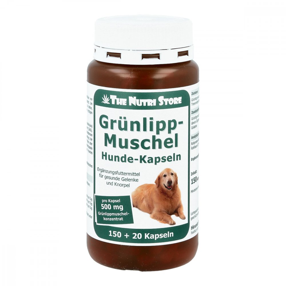 Hirundo Products Grünlippmuschel 500 mg Kapseln für Hunde 09735312