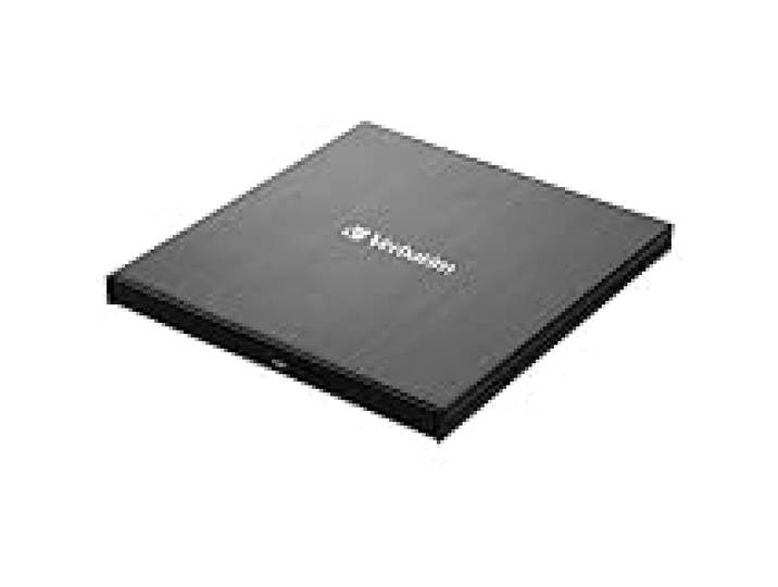 VERBATIM Graveur Blu-ray externe Slimline noir USB 3.1 Gen 1 avec connexion USB-C I Lecteur Blu-ray I Graveur Blu-ray externe compact pour de grandes backups I Lecteur Blu-ray externe