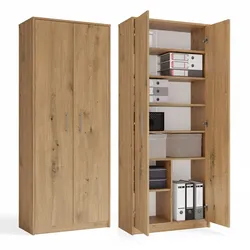 Büroregal OLIV 2D 2 Türen für Büro Arbeitszimmer Wohnzimmer EICHE ARTISAN
