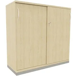 fm Büromöbel Schiebetürenschrank »Fastline« 120 cm breit 3 OH königsahorn, 120x113.3x44.2 cm