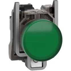Schneider XB4BVGM3T Leuchtmelder, Metall, grün, Ø 22, inklusive LED-Modul