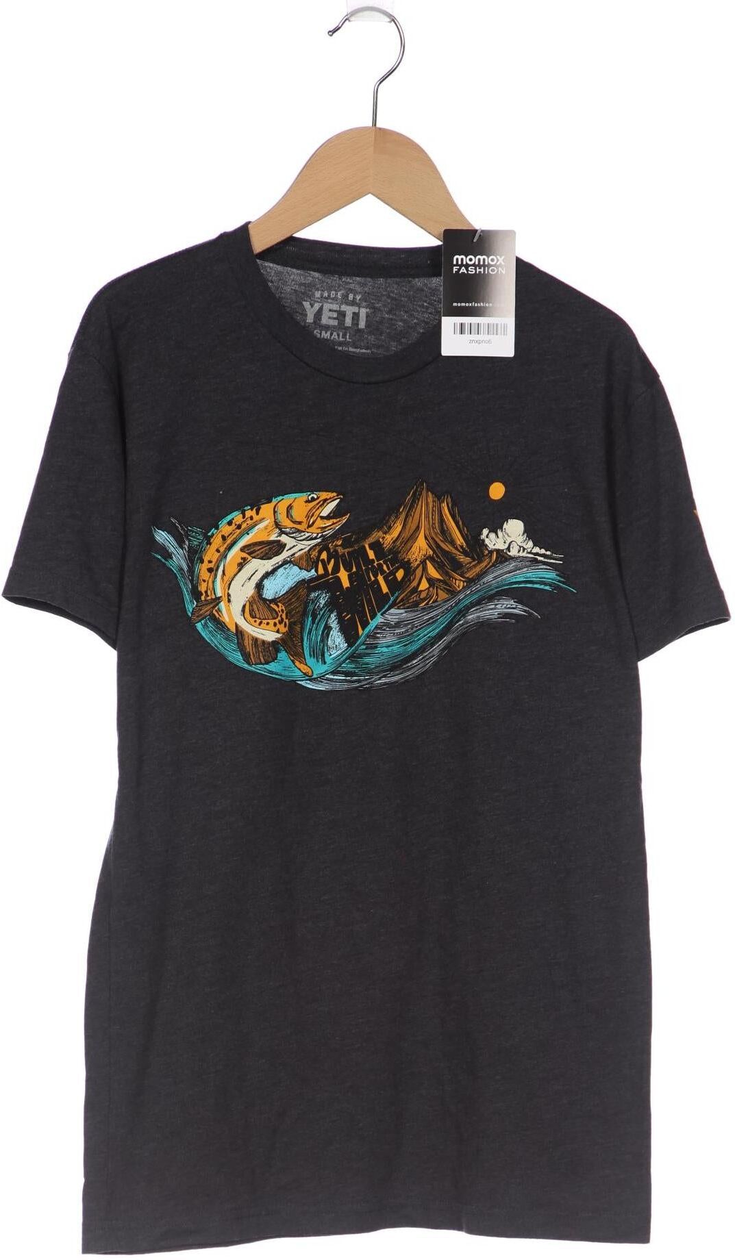 Yeti Herren T-Shirt, Grau, Gr. S, Synthetik / Baumwolle - Second Hand