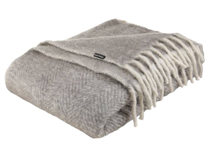 Wohndecke BRUNO BANANI Lagan , grün (grau), B:150cm L:200cm, Polyester, Wohndecken, Wohndecke, Kuschelige Wohndecke mit Fransen, hochwertige Qualität, modern
