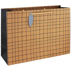 Clairefontaine 6x Geschenktasche aus Kraftpapier, Kollektion Minimalist, 37,3x11,8x27,5 cm - Kartonbraun 28794-6C