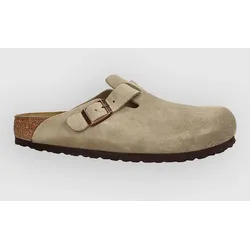 Birkenstock Boston Suede Leather Sandalen taupe Gr. 40