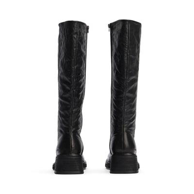 Stiefel G-STAR "Trent X-HGH LEA-Stiefel", Damen, Gr. 39, schwarz, 100% Leder, Schuhe Stiefel
