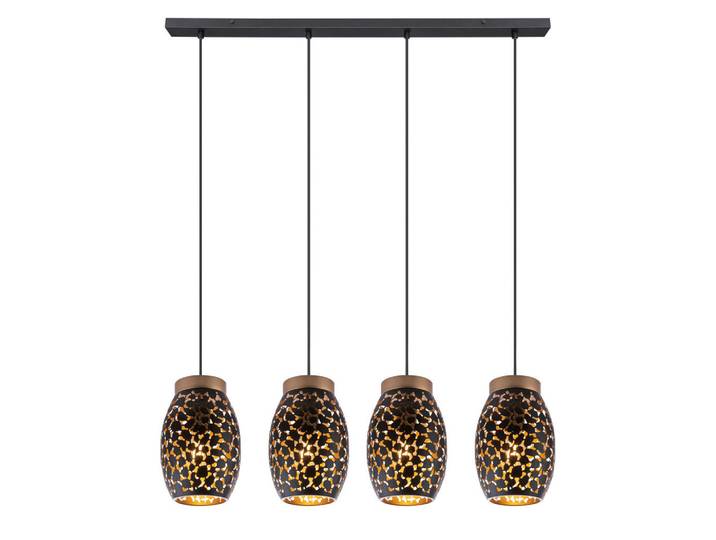 Globo Hängeleuchte, Schwarz, Goldfarben, Metall, 15x120x90 cm, Lampen & Leuchten, Innenbeleuchtung, Hängelampen, Pendelleuchte