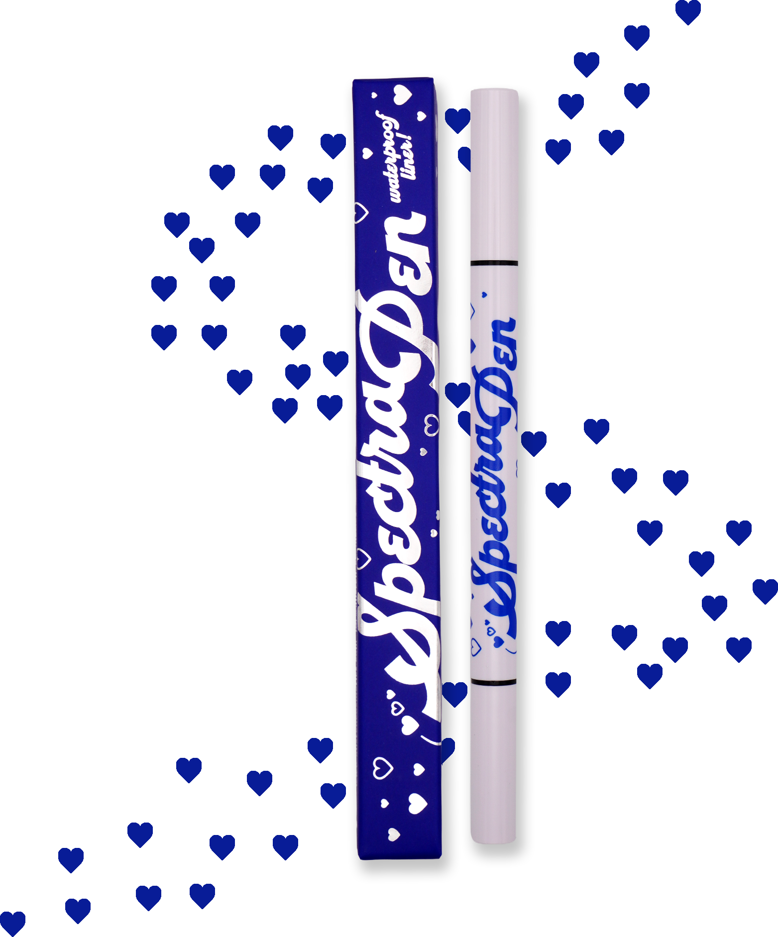 Heart Dark Blue Spectra Pen - Stamp & Eyeliner Pen - Glisten Cosmetics