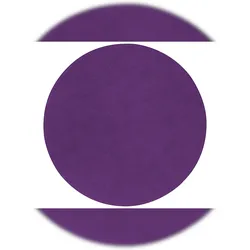 Stil Casa, Set von 12 einfarbigen Untersetzern, genähtes Polyurethan, Ø 20 cm, Dollar-Oberfläche in violetter Farbe.