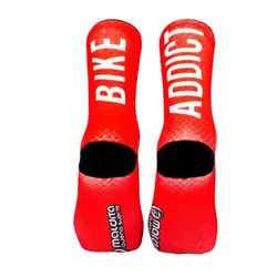 MALDITA BUENA SUERTE Socken Bike Addict | rot L | 41-43