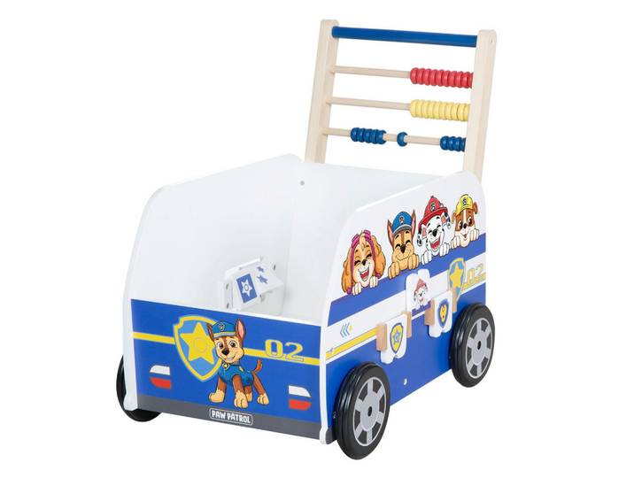 Roba Bully-Schiebebus Paw Patrol, Weiß, Film/Serie/TV, 34x53.5x55 cm, schadstofffrei, Spielzeug, Babyspielzeug, Lauflernwagen