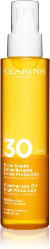 Clarins Sun Care Glowing Oil huile sèche cheveux et corps SPF 30 150 ml