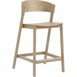 Cover Hocker 65 cm helle Eiche mit Fußstützenschutz-Element