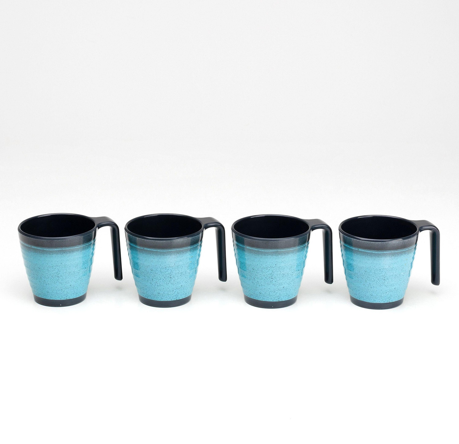 Flamefield Stapelbekers, set van 4, aquamarine blauw