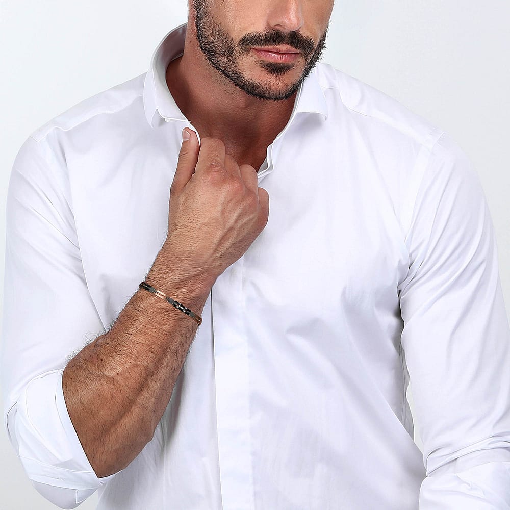 Bracelet Cleor Et Acier Tricolore Homme