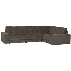 Ecksofa Date aus Webstoff, klassisch, Rechtsform, Grau, gemütlicher Vintage-Look