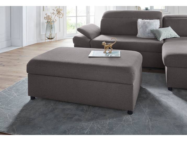 Hocker EXXPO - SOFA FASHION Kyoto Bankhocker mit Staufach unter der Sitzfläche , grau (stone), B:116cm H:45cm T:70cm, Hocker, Hocker