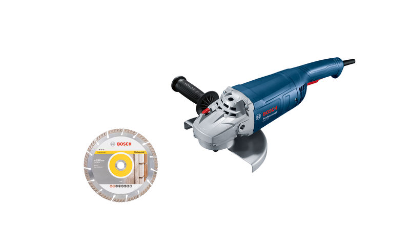 Bosch Kabelgebundener Winkelschleifer GWS 20-230 P: 1x Diamanttrennscheibe, Standard for Universal 06018C1104