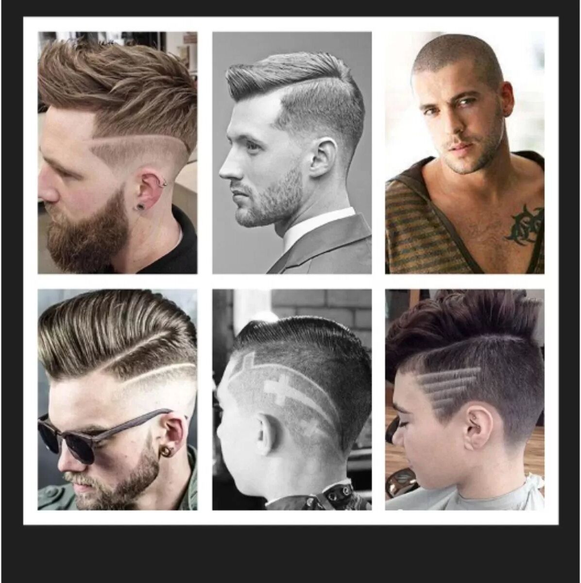 INF Professionelle Haarschneidemaschine Elektrischer Trimmer - Kabelloses Haarschneide-Set für Friseure & Heimgebrauch Schwarz