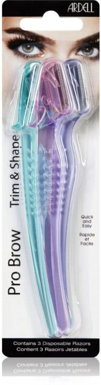 Ardell Brow Trim and Shape razor for eyebrows 3 pc