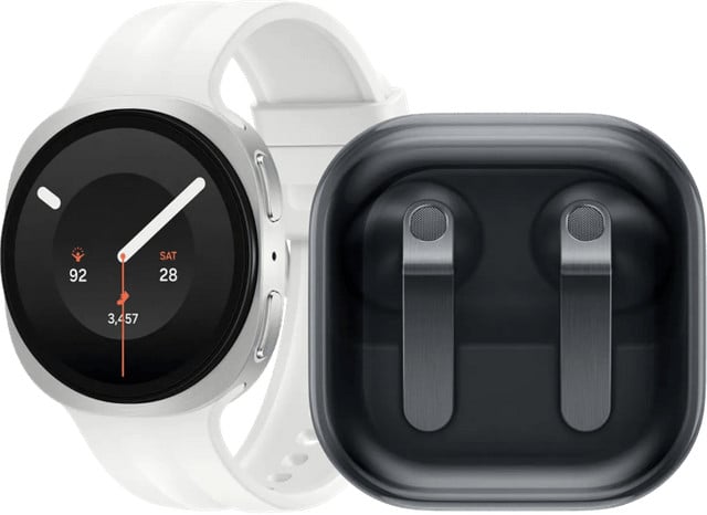 Samsung Galaxy Watch 9 Wit 40mm en Samsung Galaxy Buds4 Zwart