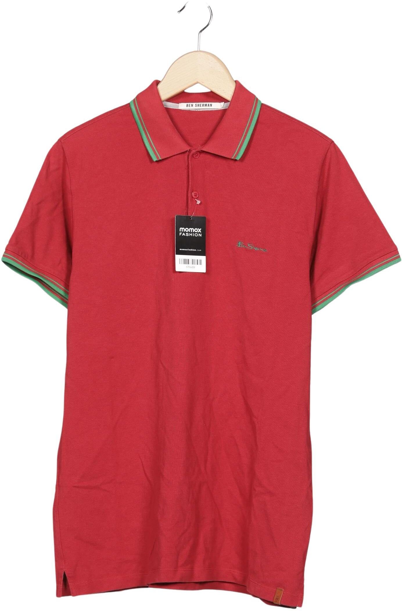 Ben Sherman Herren Poloshirt, Rot, Gr. L, Baumwolle - Second Hand