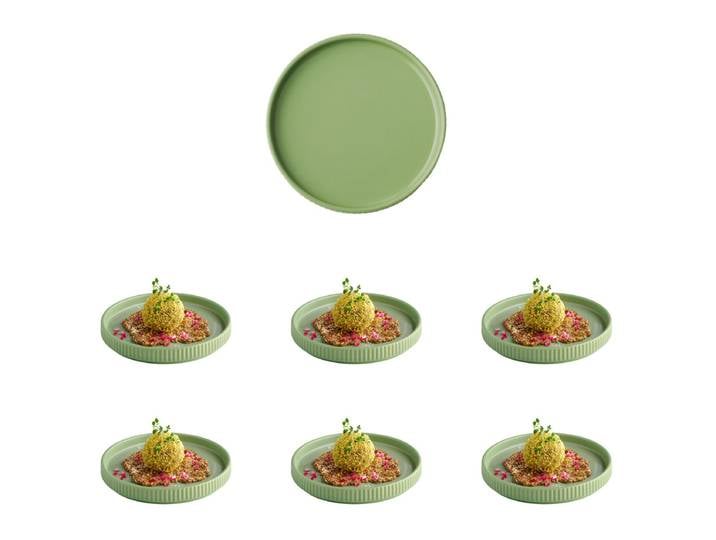 Assiette The Grid Ø 16cm Vert/Vert Lot de