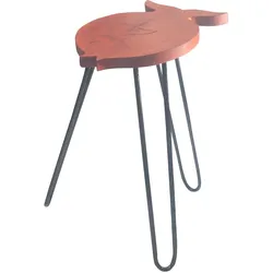 Albasia Wood Fish Stand - Terracotta