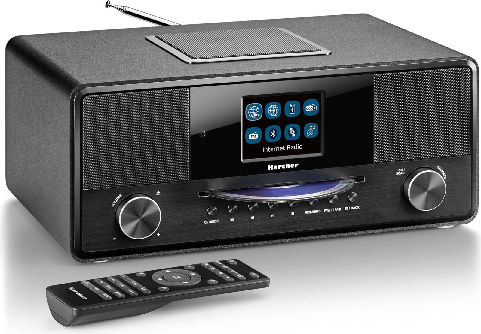 Karcher DAB 9000CDI Compact audiosysteem met internetradio, CD-speler, Bluetooth en WLAN