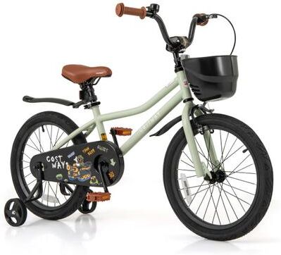 Costway 16-Inch Kids Bike Adjustable with Training Wheels for 4-7 Years Old
