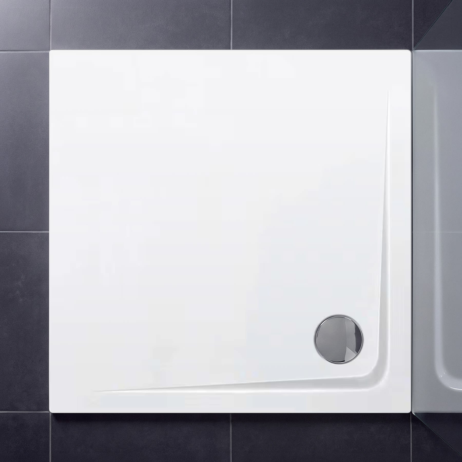 Steinkamp Plan Duschwanne 80 x 80 cm superflach mit Antirutsch