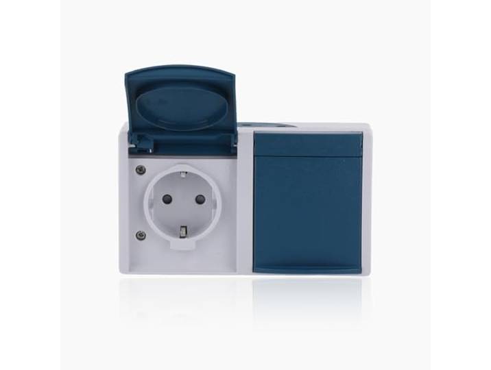 Busch-Jaeger BUSC 20/2 EBW-53 2-voudig horizontaal Ocean Schuko stopcontact
