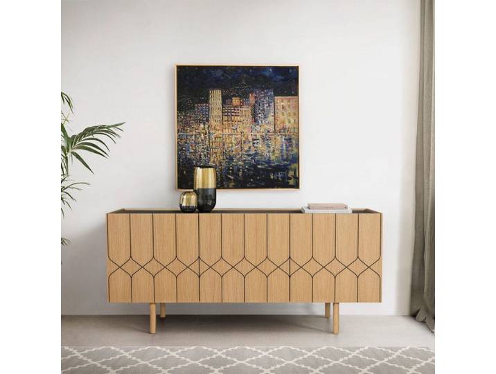 Buffet Design en Bois Massif  Porto II  175cm Chêne