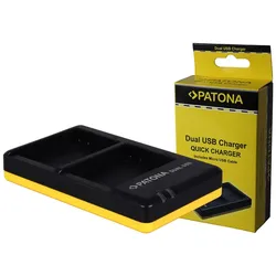 PATONA Dual Schnell-Ladegerät für Nikon EN-EL14 ENEL14 inkl. USB-C Kabel
